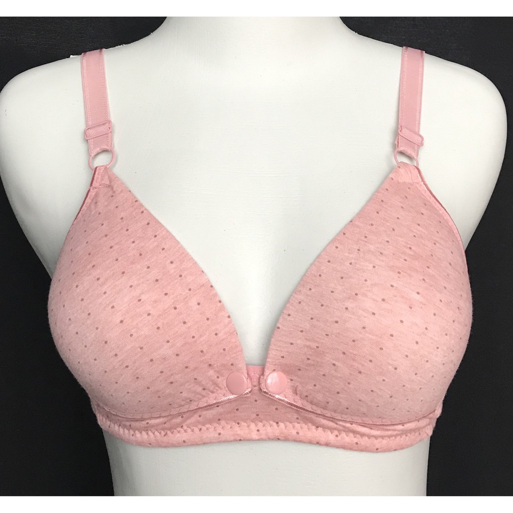 BAYIe - BH / Bra Ibu Menyusui/Nursing BRA QLM 558 Motif POLKADOT Dengan Busa Tanpa Kawat CUP BESAR