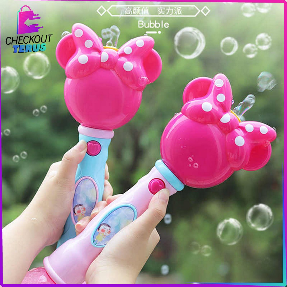 CT M35 M172 M173 Mainan Bubble Wand Stick Dengan Musik Mainan Tongkat Balon Gelembung Sabun Bubble Gun Pretend Play Kids