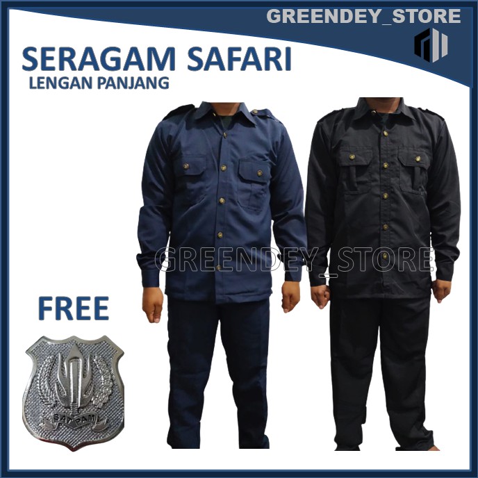 seragam safari security baju safari security safari security safari satpam keamanan supir
