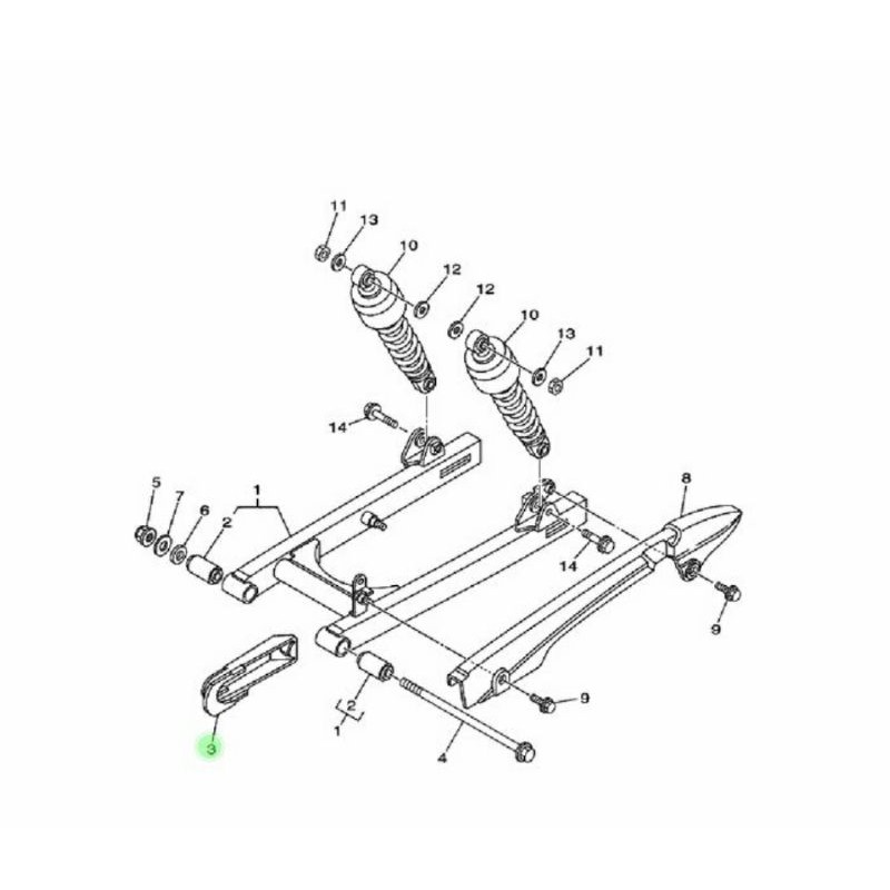 KARET ARM TAHANAN RANTAI JUPITER Z BURHAN JUPITER Z NEW VEGA R NEW ASLI ORI YAMAHA 5TP F2151 00