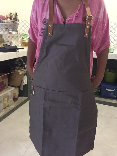 Apron Barista 3saku Kanvas Synthetic Leather