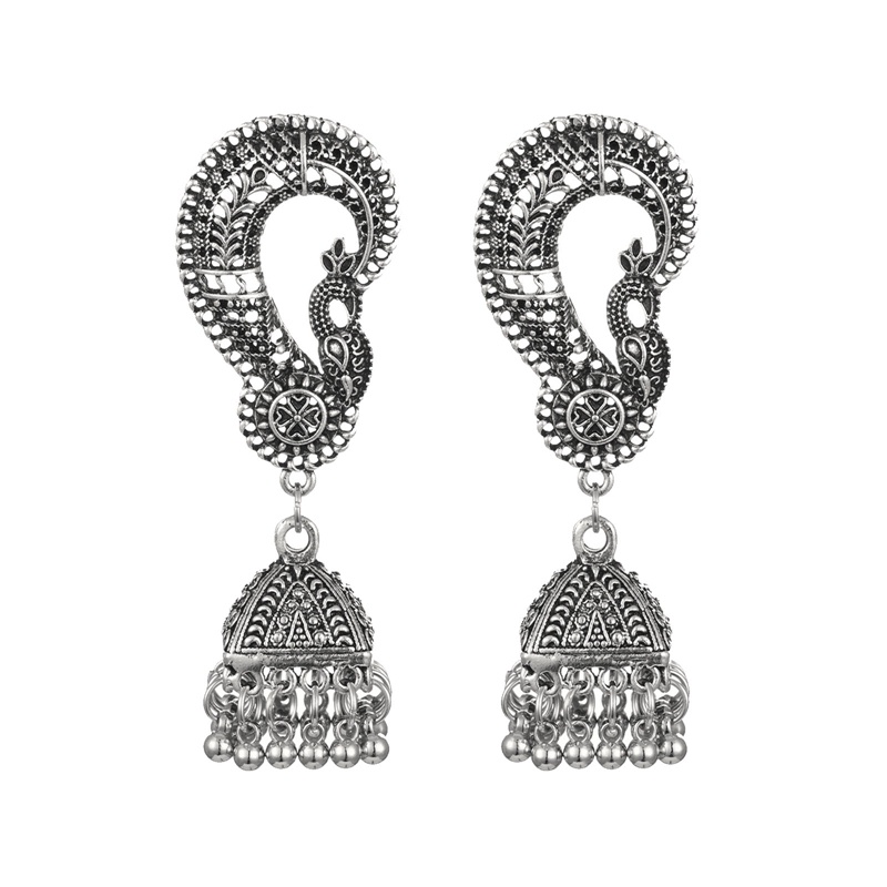 Anting Rumbai Warna Silver Gaya Vintage Bohemian Tibet Untuk Wanita