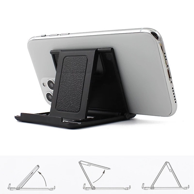 1pc Stand Holder Handphone / Tablet Universal Portable Bahan Plastik Warna Permen