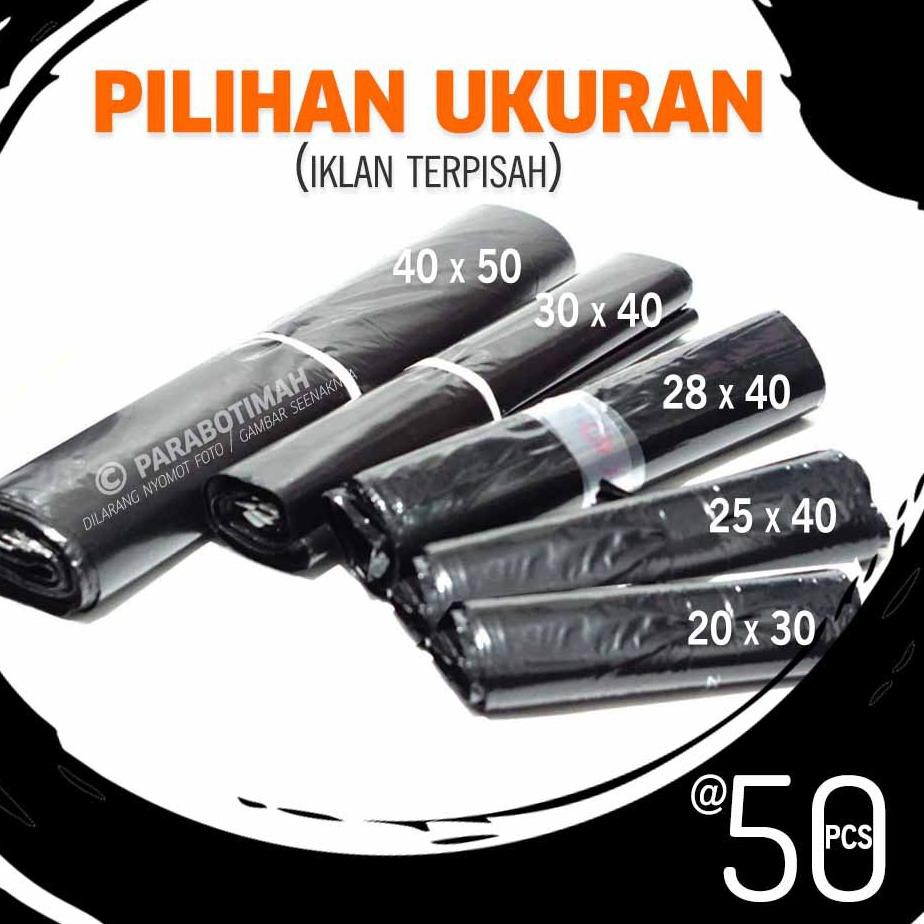 

Get Promo Polymailer jumbo plastik packing 40x50 HITAM SOLID glossy premium look murah ready stock B