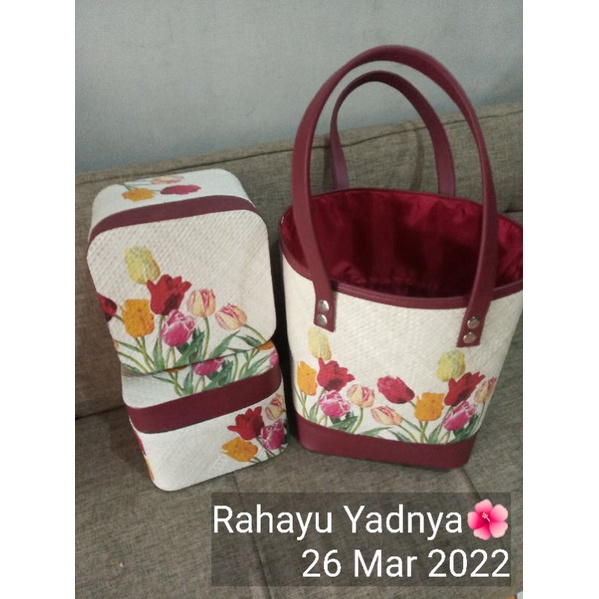 TAS 2 KEBEN 20CM PANDAN, FREE ISI NAMA