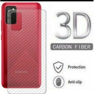 Skin Carbon Transparan Samsung A04 4G A02S  A13 A23 A33 back screen Handphone