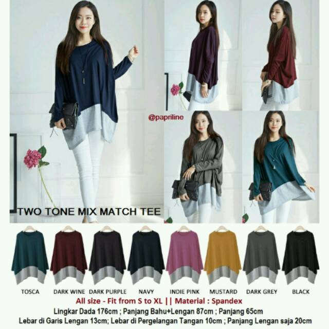 Two Tone Mix Match Tee