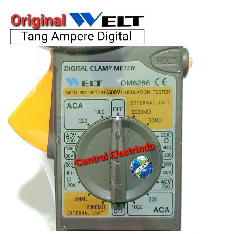 Tang Ampere Clamp Meter Digital WELT DM6266.