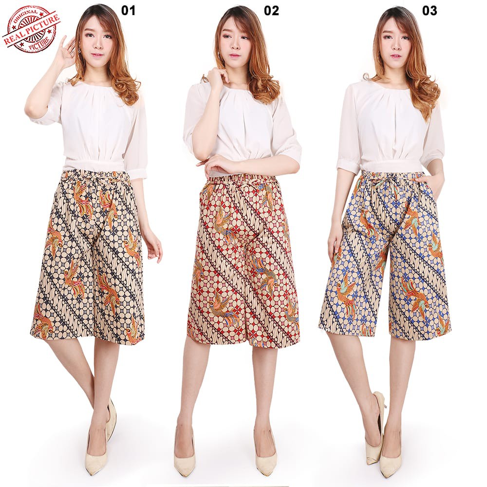  Celana  pendek Dea Kulot  Batik  Jumbo Wanita Shopee  Indonesia
