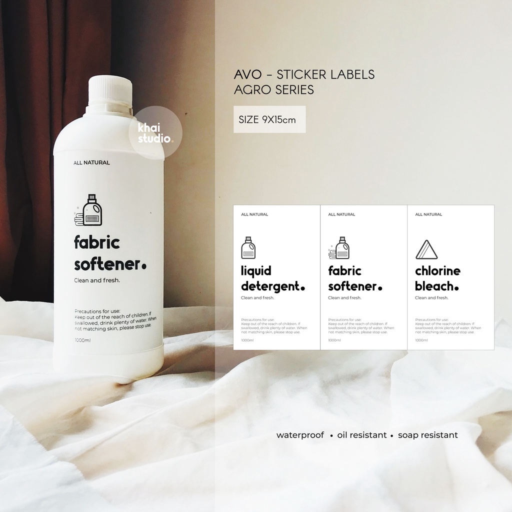AVO - Label Sticker Botol Refill Laundry / Label Sticker botol Agro