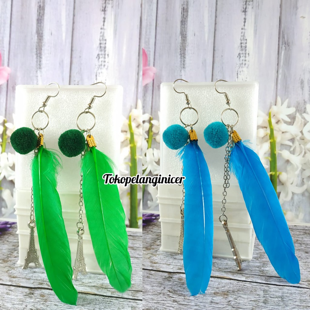 anting kekinian Anting Hijab BULPOM Panjang  Anting fashion  Giwang wanita By Tokopelanginicer