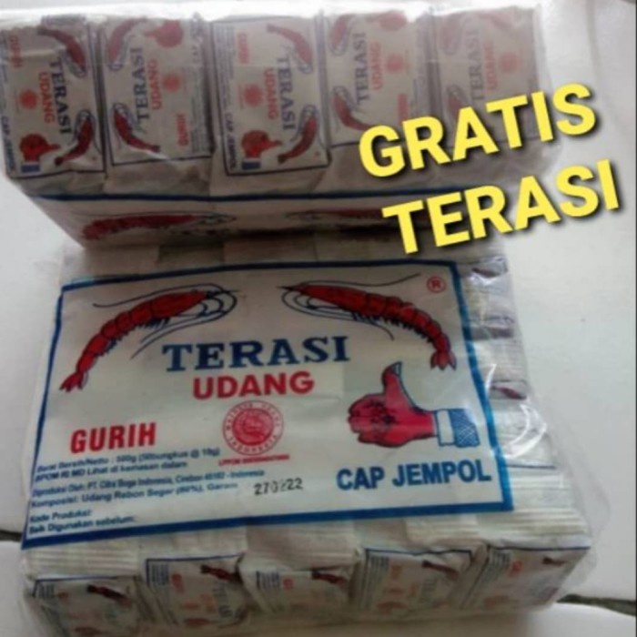 

SALE Trasi udang cap jempol kemasan 500gram isi 50pcs@10gram