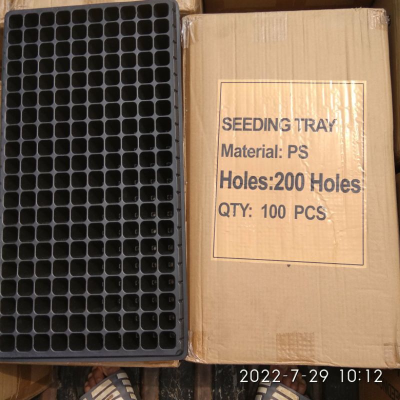 MAS BIDIN_ PAKET HEMAT 100 lembar tray 200 lubang 1 KARTON TRAY SEMAI 200 LUBANG ISI 100 PCS trey se