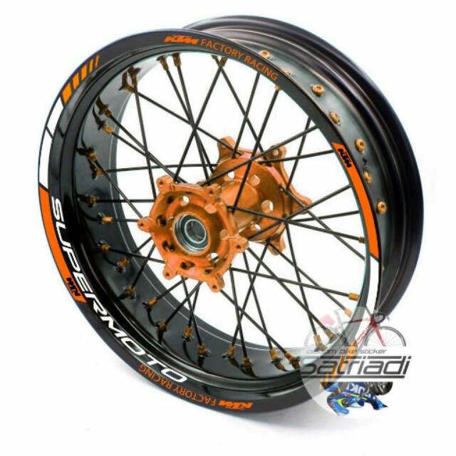 Stiker Velg Sticker Motor Supermoto Ktm racing factory