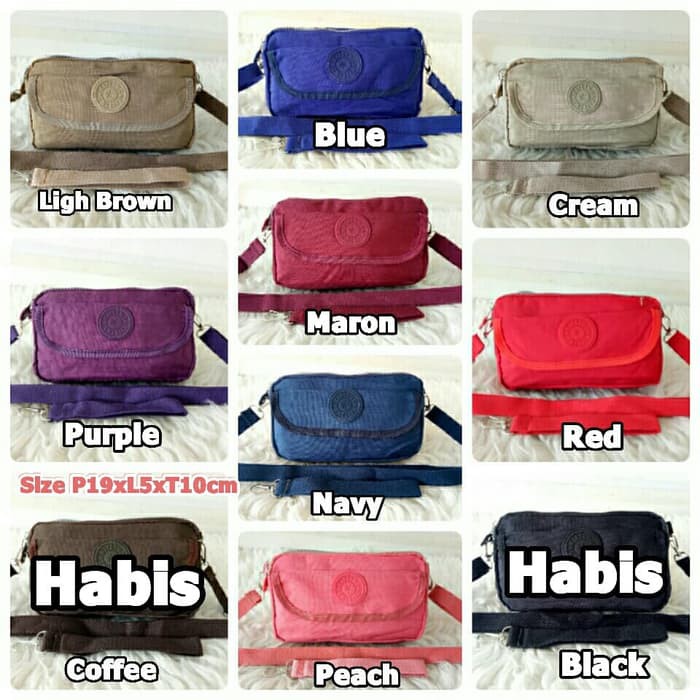 TERMURAAH, Kp19 Dompet Kipling dan Tas Selempang Wanita Import Kipling 4Ruang - Biru .