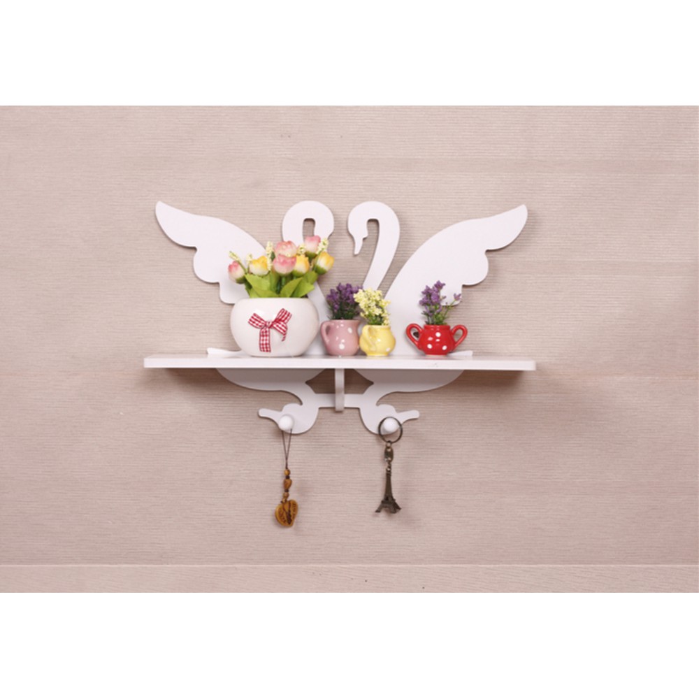 Rak dinding vintage ANGSA SWAN (dengan 2buah hook gantungan ) M535