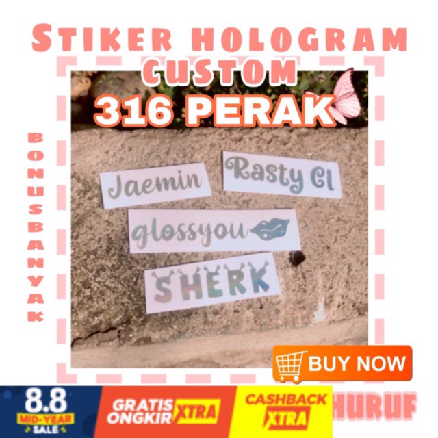 

stiker hologram custom HARGA PERHURUF SEHARI JADI cetak stiker custom