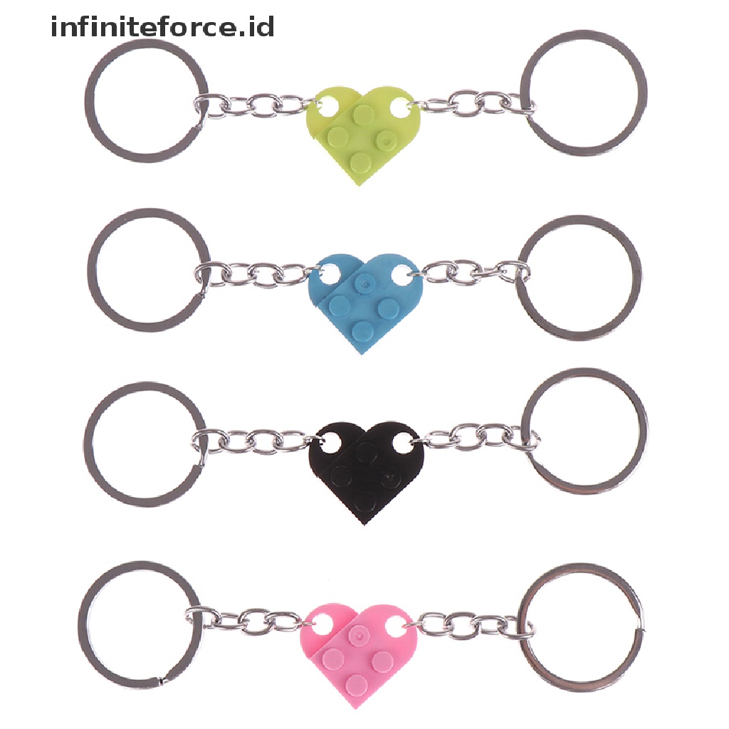 (Infiniteforce.Id) 2pcs Gantungan Kunci Bentuk Hati Untuk Hadiah Ulang Tahun