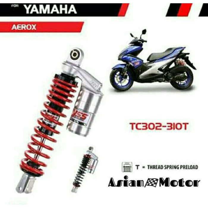 Shockbreaker YSS Tabung G-Series Yamaha YH F-33 AEROX 155 Original