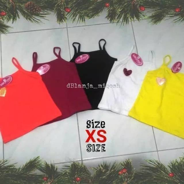 Singlet Tanktop Bayi Tank Top Anak High Quality Size XXS XS S M L XL 1-15 Tahun Murah Harga Grosir