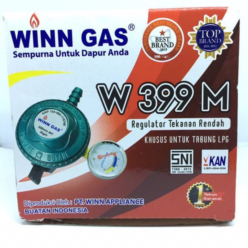 Regulator Winn Gas + Meter W399M , Regulator Meter Winn Gas