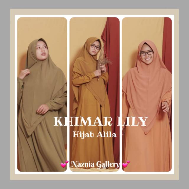New Khimar Lily HIJAB ALILA | Khimar Instan Syari Ceruti 2 Layer | Khimar Instan Bergo Two Layer
