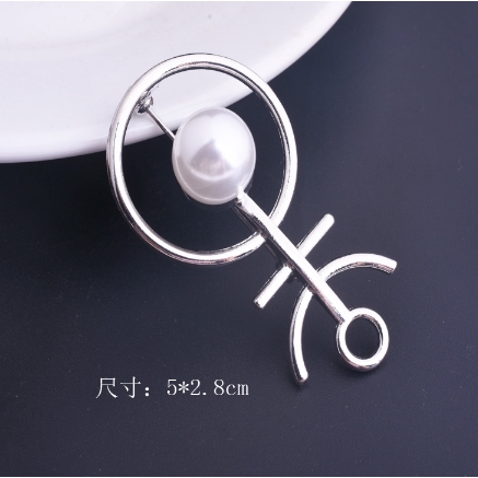 OSM - F490 Mutiara Bros Korea Berlian / Bros Pin Pearl / Brooch Mutiara Wanita / Aksesoris Fashion-F490 B4