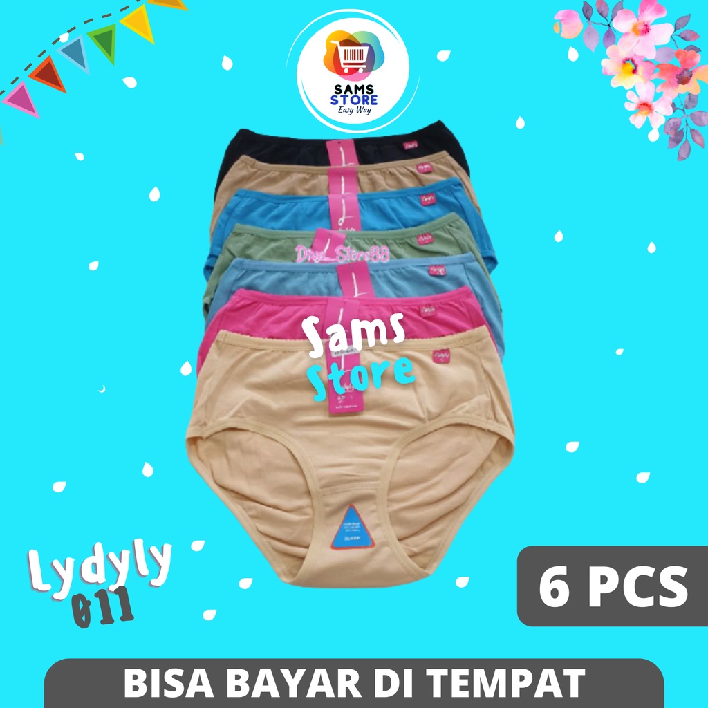 6 Pcs Celana Dalam Wanita CD Lydyly LD 011 Maxi Grosir / Pakaian Dalam Lidyly Wanita Dewasa / Underw