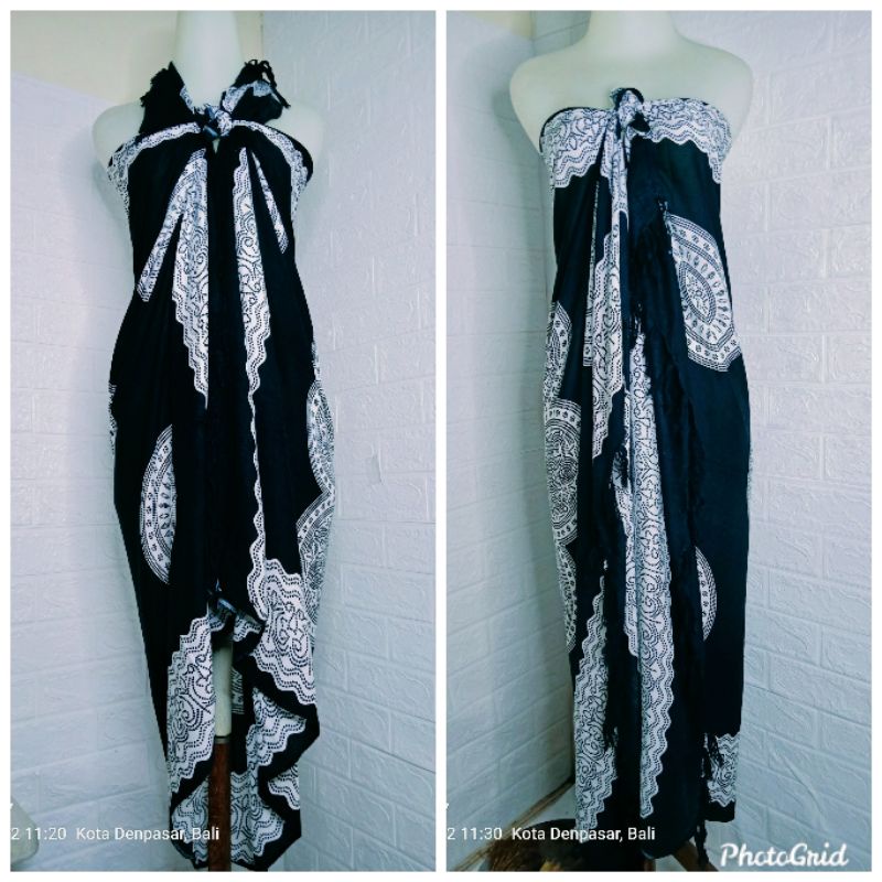 SARUNG PANTAI#SARUNG BALI OLEH OLEH BALI#SARUNG PANTAI BALI#-Hitam putih
