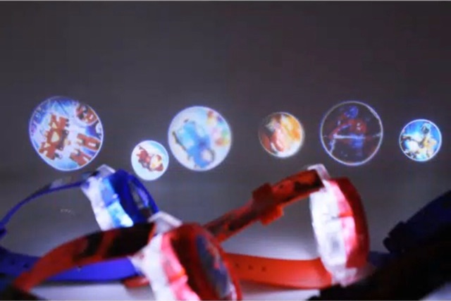 Jam tangan anak laser/proyektor karakter spiderman