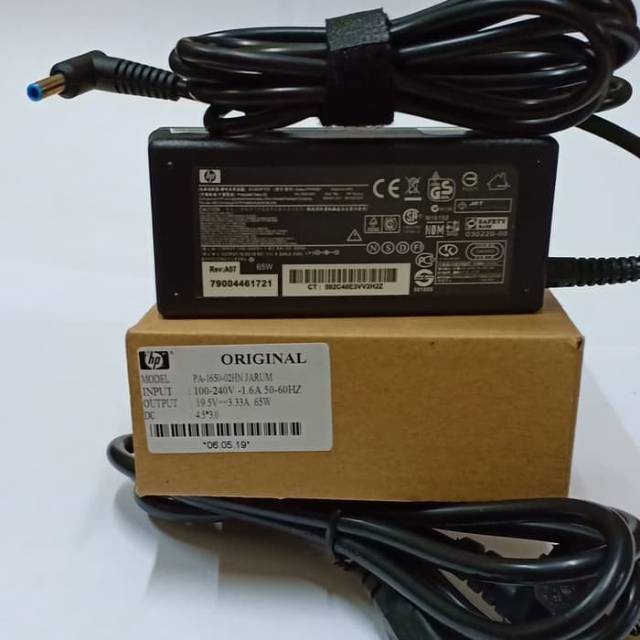 Adaptor Charger Original HP 14-D 14-N 14-R 14-AC 14-G 14-V 13-D000 13-J000 14-000 19.5V 3.33A 4.5*3.0mm 65w