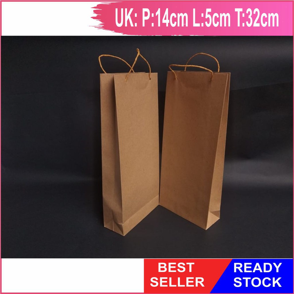

10 pcs Paperbag Souvenir, Paperbag coklat, Paperbag Putih, Tas Kertas Polos, Paperbag Murah, Paperbag Mini