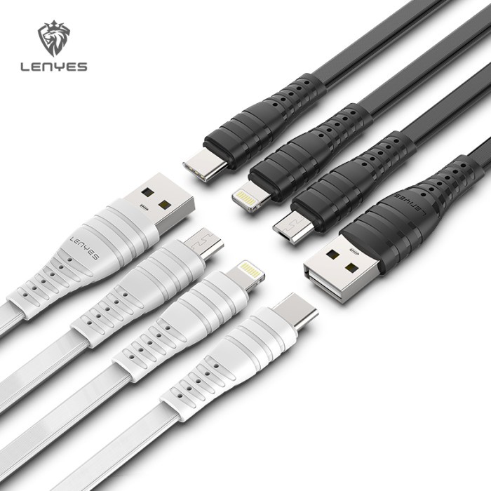 Kabel Data Cable Fast Charging Lenyes Micro Usb Type Tipe C Lightning 2A Quick Charging