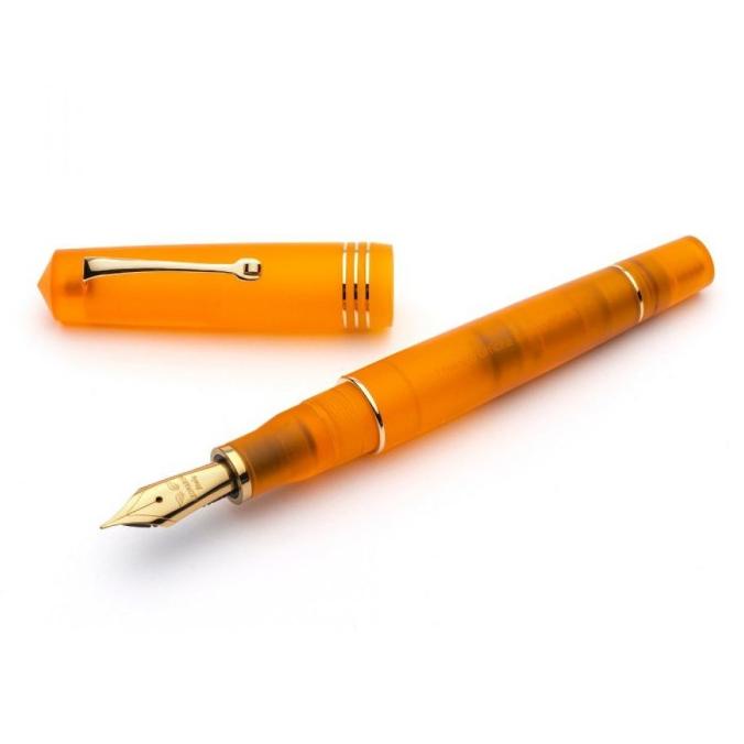 

Leonardo Momento Zero Grande Pura Fountain Pen not Visconti Pelikan - Steel, Orange GT ---Terbaru---