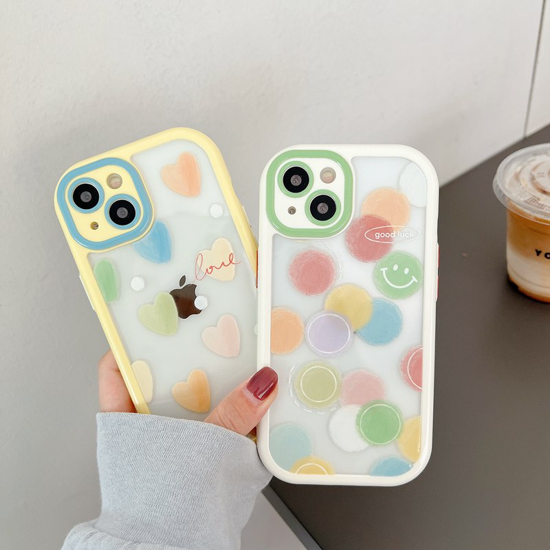 Soft Case Pelindung Kamera Motif Polkadot Untuk IPhone Xr Xs Max Ip 11 12 13 Pro Max