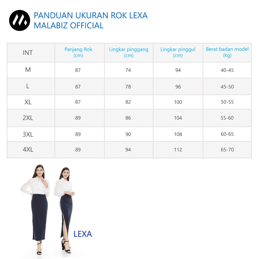 LEXA - Rok Kerja Wanita Rok Pesta Rok Sekertaris Sekretaris Rok Belah samping Rok Belah Rok Ola Ramlan Rok Malabiz Rok Panjang Belah Rok kantor belah Rok Kerja