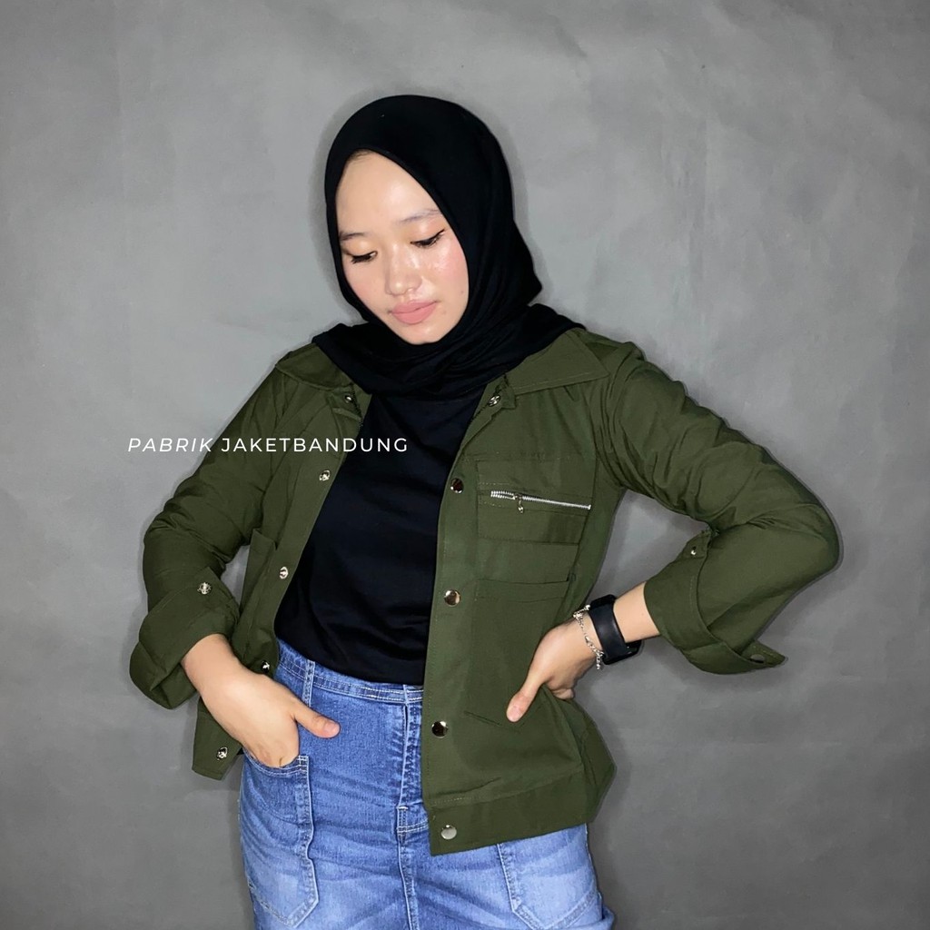 POLAND JAKET || POKET ZIPPY || JAKET WANITA