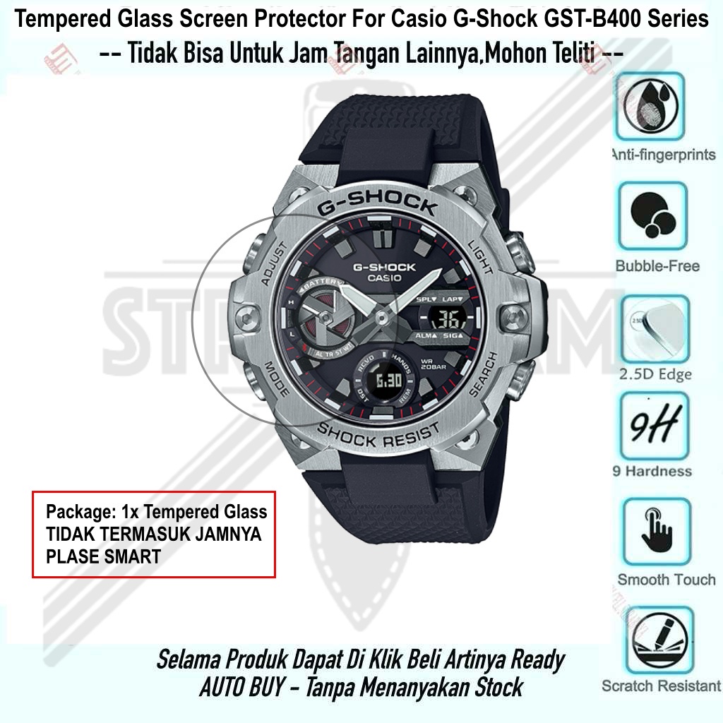 Anti Gores Casio G-Shock GST-B400 Series - Screen Protector Kaca Tempered Glass