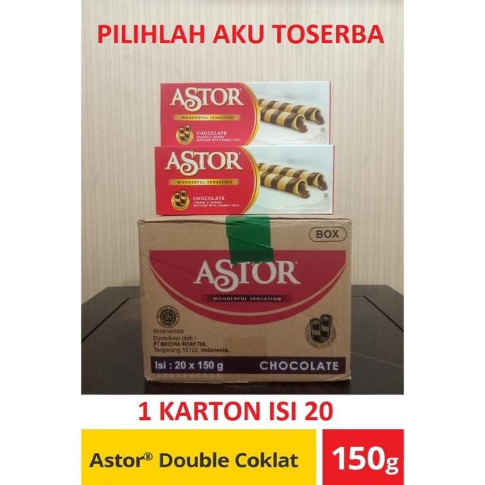 

20 ASTOR GR KARTON WAFERSTICK ISI ASTOR 150 COKLAT 1 GR COKLAT 150 DC51C1215