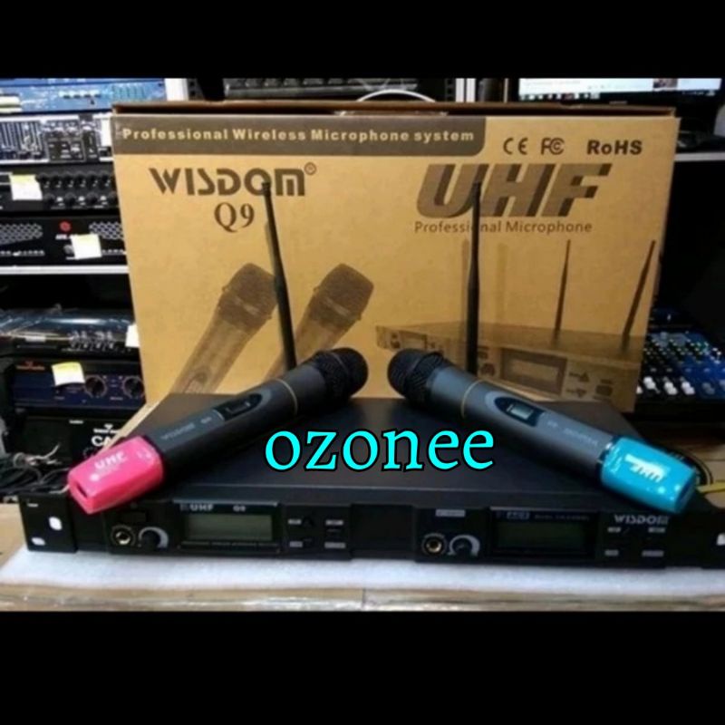 MIC WIRELESS WISDOM Q9 MULTI CHANNEL 2 MIC HANDHLE WIRELESS ORIGINAL