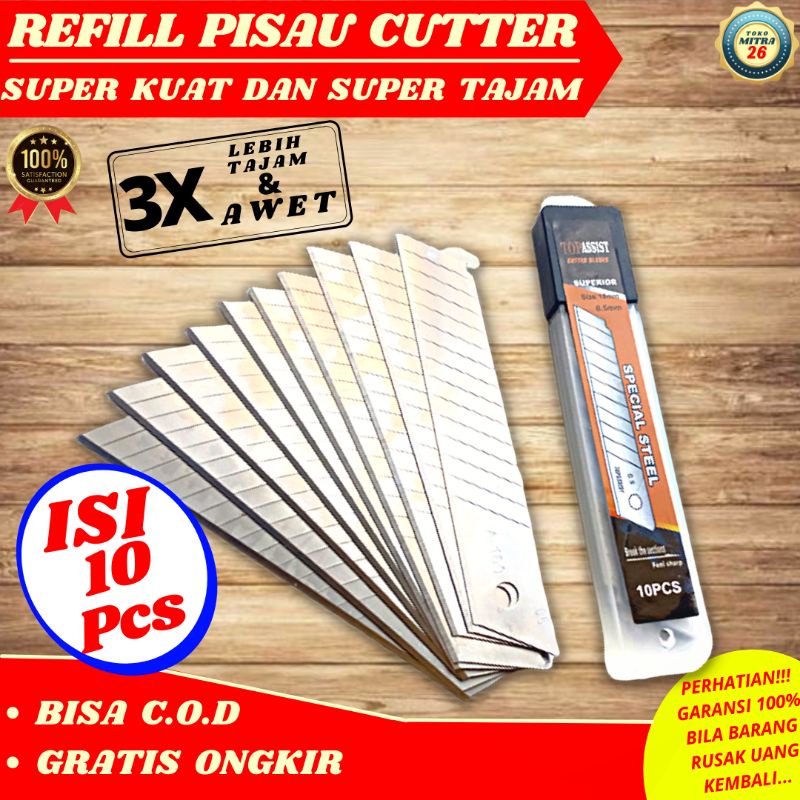 

Refill Isi Ulang Pisau Cutter Terbesar Isi 10 Pcs TOP ASSIST
