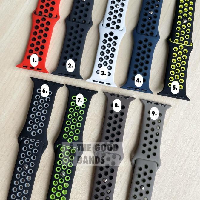 Strap Apple Watch 7 41Mm 45Mm Nike Sport Band Rubber Sillicone Iwatch (Promo)