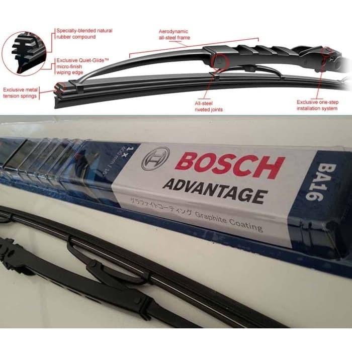 Wiper Karet Kaca Depan Avanza Veloz Original Bosch Advantage 2Pcs