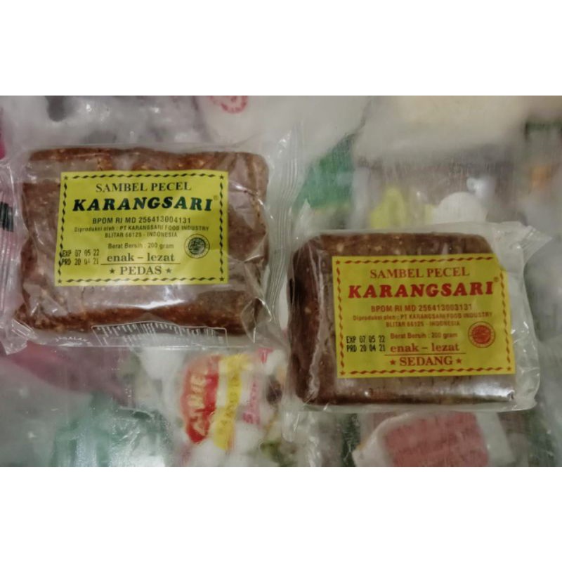 

Sambel pecel Karangsari pedas/sedang