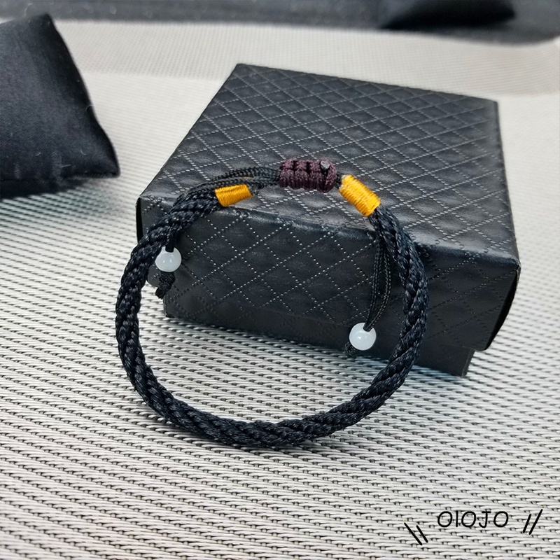 1pc Gelang Tali Handmade Warna Merah Untuk Pasangan - ol
