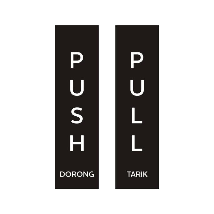 

BARANG BARU Sign Papan Tulisan Push/Pull Acrylic