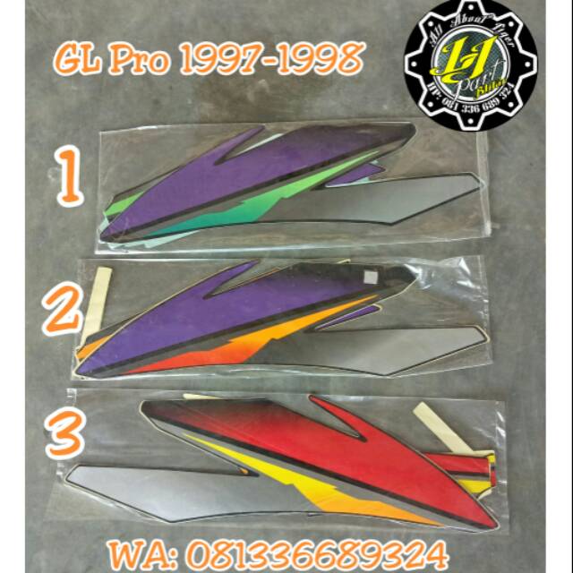 STICKER BODY GL PRO. LIST BODY GL MAX. STRIPING HONDA GL PRO 1997 1998 KWALITAS TERBAIK STRIP GL NEO