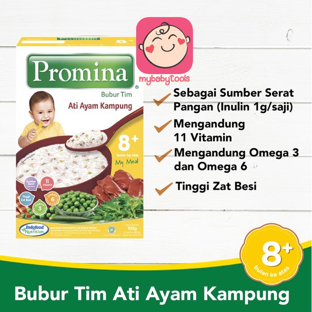 PROMINA BTI 8+ BOX 100GR BUBUR TIM INSTAN 8 BULAN MPASI