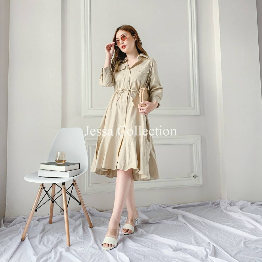 Premium Helania Ribbon Dress TH 350 COTTON