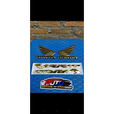 EMBLEM VARIO & SAYAP HONDA GOLD